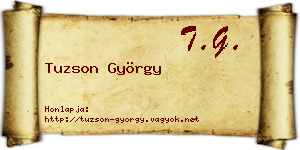 Tuzson György névjegykártya