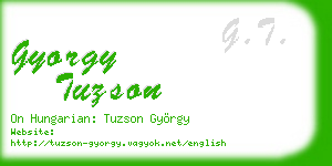 gyorgy tuzson business card
