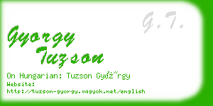 gyorgy tuzson business card